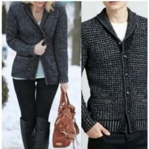 Rag & Bone/ Neiman Marcus/ Target  Charcoal and Black Wool Knit Sweater, Sz Med